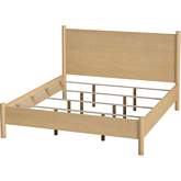 Lennon Rounded Leg King Bed in Light Brown Finish Wood