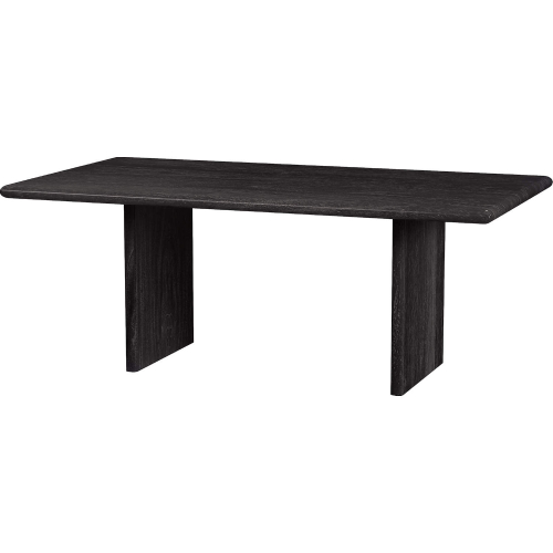 Halmstad 74" Dining Table in Washed Black Finish Wood