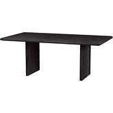 Halmstad 74" Dining Table in Washed Black Finish Wood