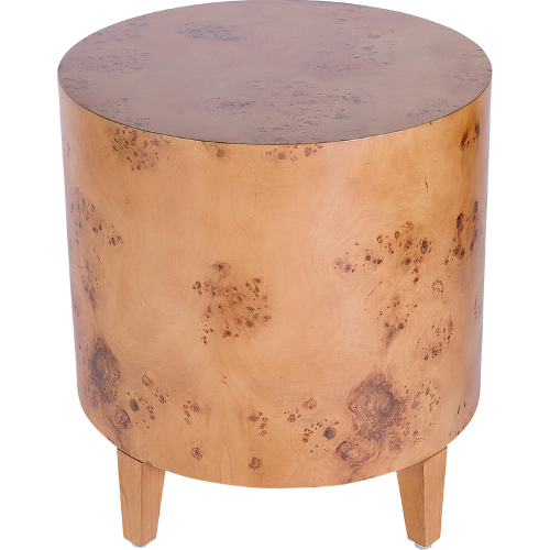 Billie End Table in Medium Brown Burl Wood