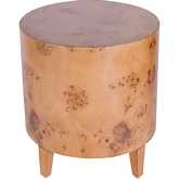 Billie End Table in Medium Brown Burl Wood