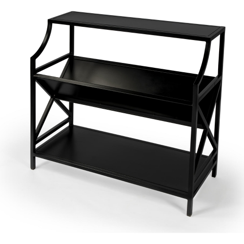 Keats Library Bookcase in Black Iron