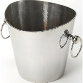 Mendocino Wine Bucket in Hammered Stainless Steel