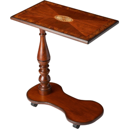 Mabry Olive Ash Burl Mobile Tray Table