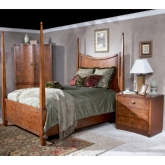 Chicago Bedroom Millennium Park Chestnut Burl King Poster Bed