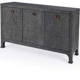 Chatham 3 Drawer 60" Sideboard in Charcoal Gray Raffia