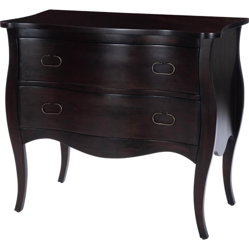 Rochelle 2 Drawer Chest in Chocolate Brown Wood