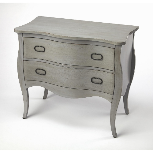 Rochelle 2 Drawer Chest in Gray Wood