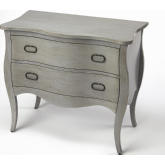 Rochelle 2 Drawer Chest in Gray Wood