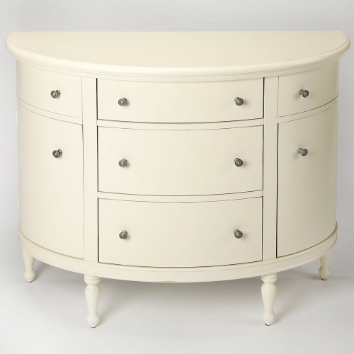 Bedford White Demilune Console Chest