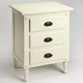 Easterbrook Nightstand in White Finish Wood