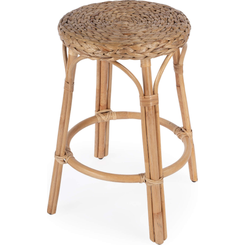 Rounded wicker 2024 counter stool