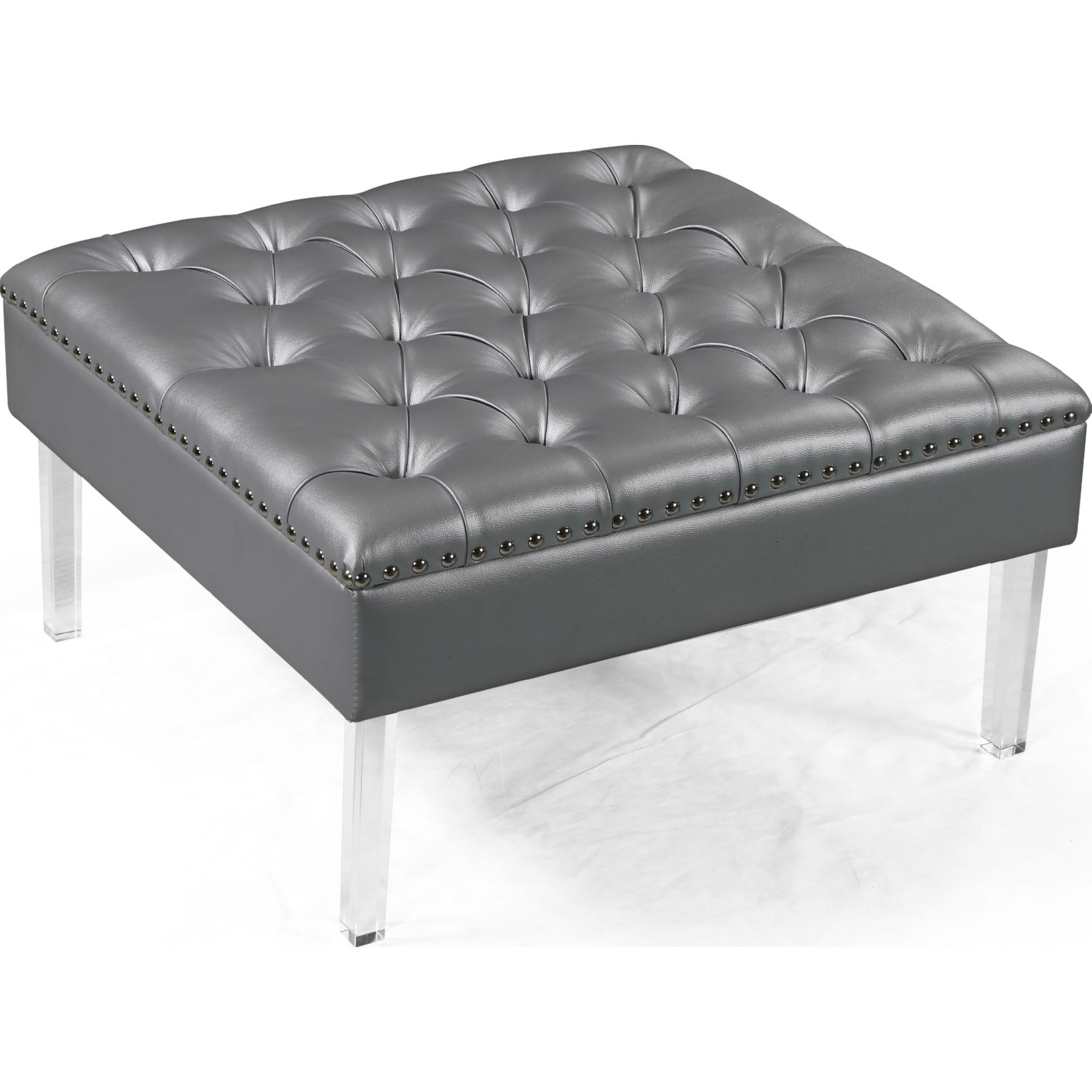 Chic Iconic Fon9181 Dr Pierre Coffee Table Ottoman In Tufted