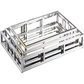 1008 Rectangular Stainless Steel Mirrored Nesting Trays