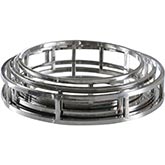 1008 Round Stainless Steel Mirrored Nesting Trays