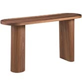 2607 Sofa Console Table in Walnut Veneer Finish Wood