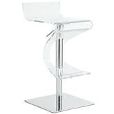 4029 Pneumatic-Adjustable Stool in Chrome & Acrylic