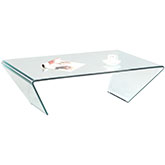 72102 Rectangle Bent Glass Coffee Cocktail Table