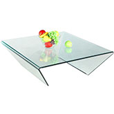 72102 Square Bent Glass Coffee Cocktail Table