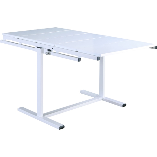 8473 Convertible Bookshelf to Dining Table in Gloss White