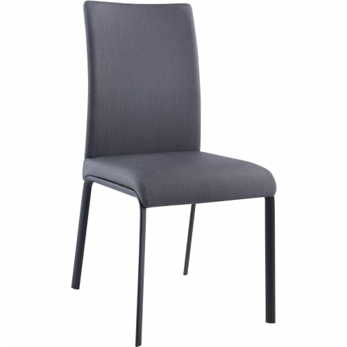 Aida Curved Back Dining Chair in Ash Textured Leatherette (Set of 4)