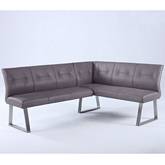 Kalinda Reversible Dining Nook in Tufted Gray Fabric