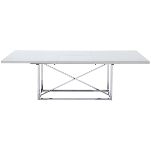 Kendall 70" Extension Dining Table in Gray Melamine & Steel