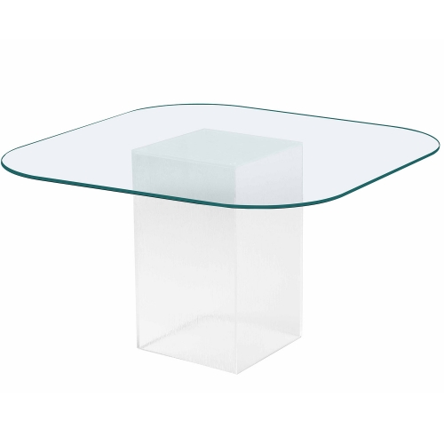 Valerie 48" Dining Table in Surfboard Glass & Acrylic