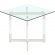Yasmin Lamp Side Table in Glass with Floating Acrylic Base & Steel
