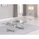 Yasmin Lamp Side Table in Glass with Floating Acrylic Base & Steel