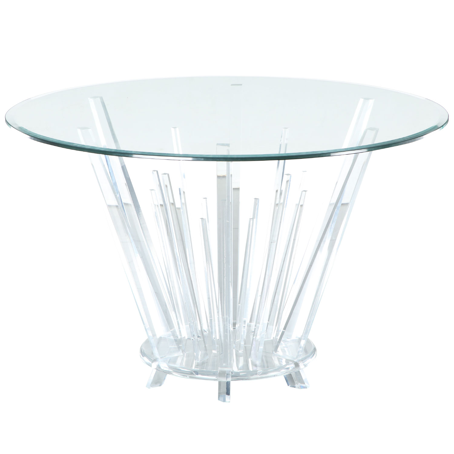 Chintaly Yuna Dt B Rd484810bect Yuna 48 Round Dining Table In Glass Acrylic