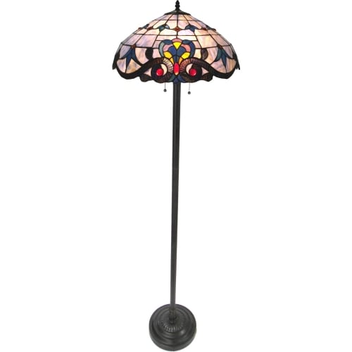 Bavarian Tiffany Style 2 Light Victorian Table Lamp