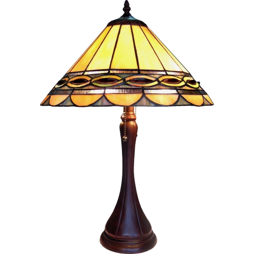 Gisele Tiffany Style 2 Light Baroque Table Lamp w/ 16" Shade