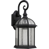 Havana Transitional 1 Light Black Outdoor Wall Sconce