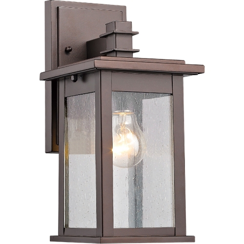 Tristan Transitional 1 Light Rubbed Bronze Outdoor Wall Sconce 12"H