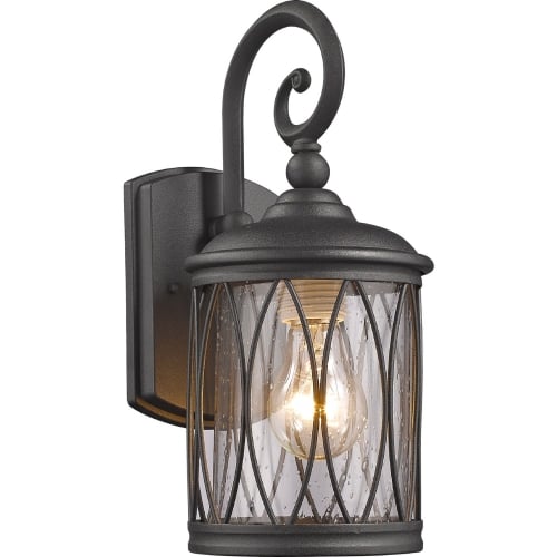 Dinadan Transitional 1 Light Black Outdoor Wall Sconce 13"H