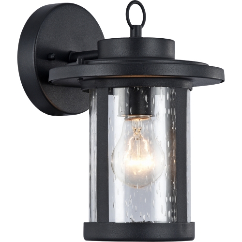 Vaxcel Transitional 1 Light Black Outdoor Wall Sconce 10" Height