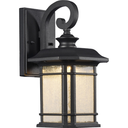 Franklin Transitional LED Textured Black Outdoor Wall Sconce 13"H