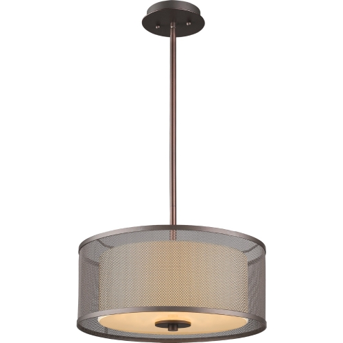 Audrey Transitional 3 Light Rubbed Bronze Ceiling Pendant 15"W