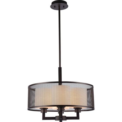 Audrey Transitional 4 Light Rubbed Bronze Ceiling Pendant 19"W