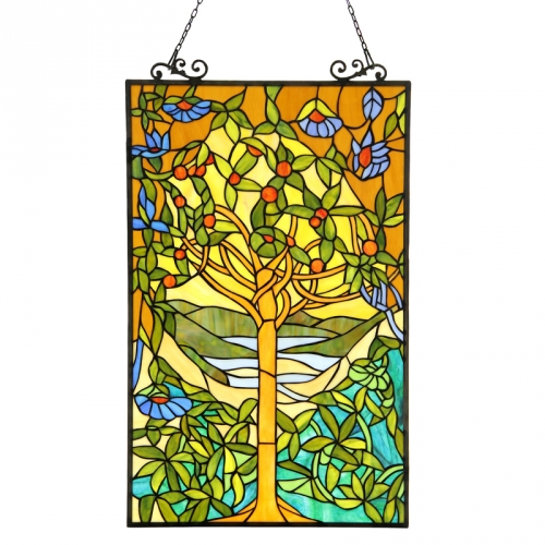 Eden Tiffany-glass 20" x 32" Window Panel