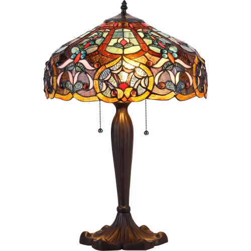 Pixie Tiffany Style 2 Light Victorian Table Lamp