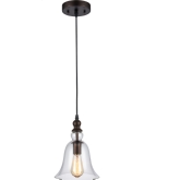 Ironclad Industrial Style 1 Light Rubbed Bronze Ceiling Mini Pendant w/ 8" Shade