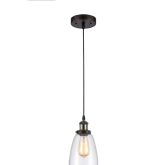 Ironclad Industrial Style 1 Light Rubbed Bronze Ceiling Mini Pendant with 6" Shade