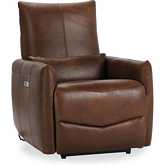 Thaya Power Recliner Chair in Antique Brown Top Grain Leather