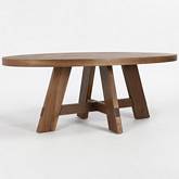 Santa Barbara 80" Oval Dining Table in Oak Wood