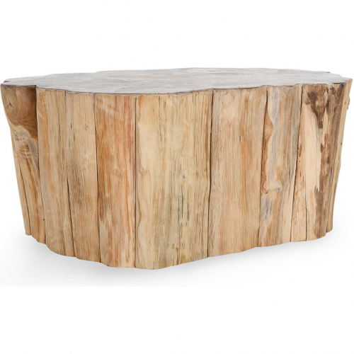 Norwest Coffee Table in Teak & Natural Petrified Wood