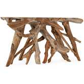 Cypress 59 to 60" Console Table in Natural Teak Root