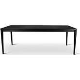 Aria Outdoor 86" Dining Table in Black Finish Teak Wood