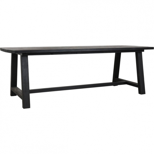 Agnes Outdoor 94" Dining Table in Black Wood